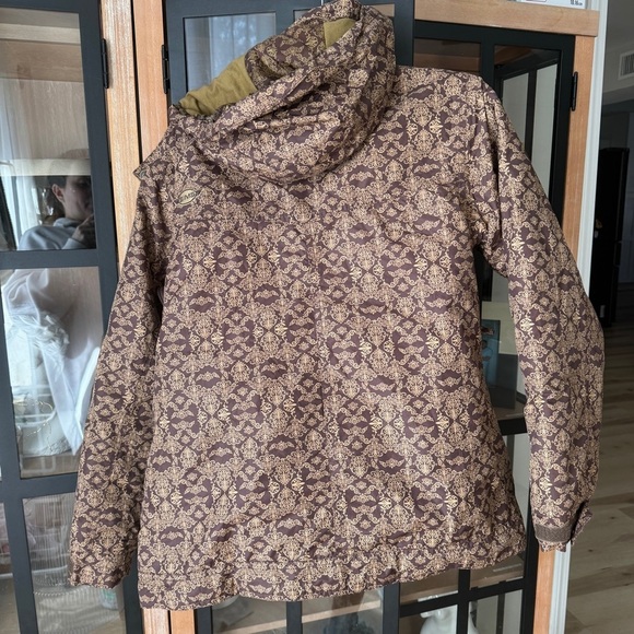 90s Vintage Sims Paisley print ski jacket puffer hooded pockets insulated snow - Picture 3 of 9